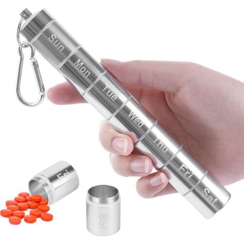 7 Grids Pill Box 7 Days Weekly Pill Case Medicine Tablet Dispenser Organizer Splitters Storage Organizer Container Waterproof