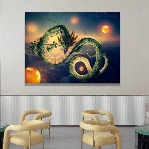 Anime Poster Shenron Dragon Wall Art Poster Dragon Picture Wallpaper Decorative Wall Picture For Living Room