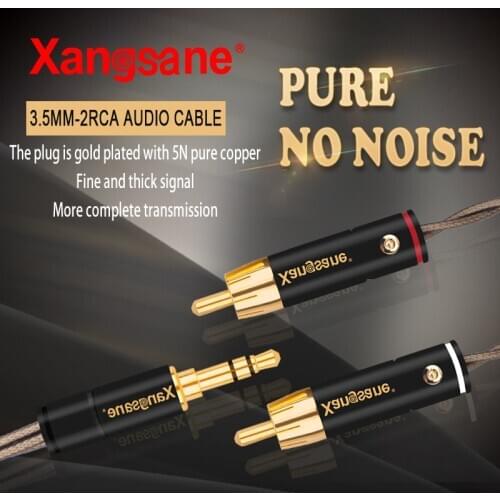 Xangsane one point two audio cable 3.5mm turn double lotus male RCA plug power amplifier speaker audio cable