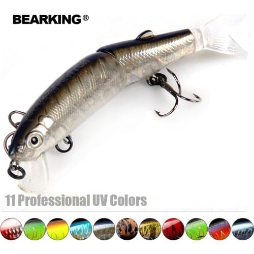 Bearking brand 1PCS Minnow Fishing Lure Laser Hard Artificial Bait 3D Eyes 11.3cm 13.7g Fishing Wobblers Crankbait Minnows