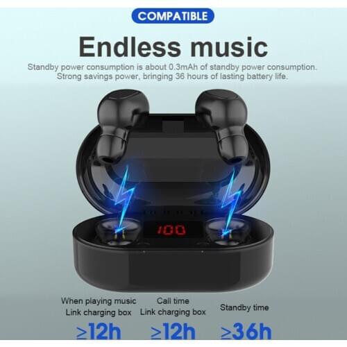 TWS L22 Wireless Earphone Bluetooth Headset With Microphone LED Display Waterproof Noise Reduction Sports Headphones Earbuds