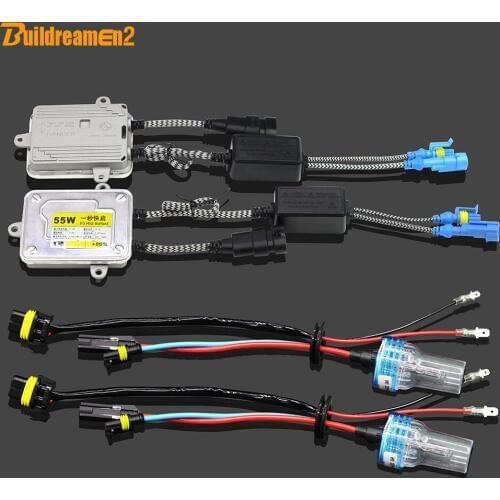 Buildreamen2 H3 55W Vehicle HID Xenon Kit AC Ballast Bulb 3000K 4300K 6000K 8000K Replacement Car Light Headlight DRL Fog Lamp