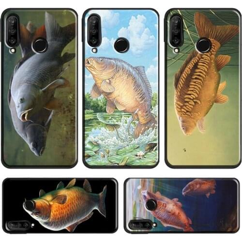 Carp Fishing Case For Huawei P Smart 2019 Z P30 Lite P20 P40 Pro Mate 20 Lite Honor 10 i 8X 9X Nova 5T