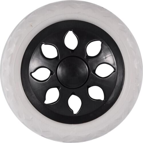 Black White Plastic Core Foam Shopping Trolley Cartwheel Casters