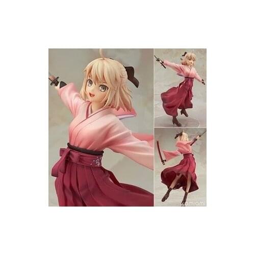 Game Fate Grand Order Figuras Okita Souji Cherry Sakura Saber Action Figure Collection Model PVC Toy Anime Toy 18cm