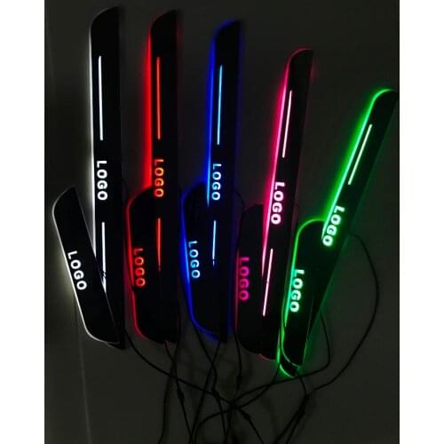 Eosuns Led Moving Door Scuff Nerf Bars & Running Boards Door Sill Light Plate Overlays Linings for Honda Civic Generation x