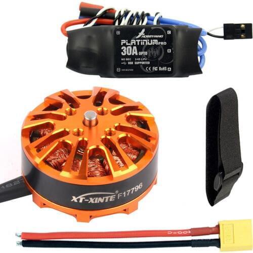 Multi-rotor DIY Drone Motor Combo 3508 700kv Motor + Platinum 30A ESC + XT60 Connector Cable+Fastening Tape