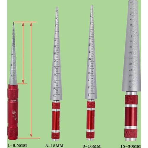 Conical feeler gauge taper cone cylinder gauge 1-6.5mm 3-15mm 15-30mm 30-45mm for measuring hole size diameter taper gauge