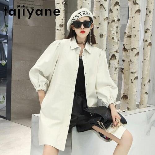 Genuine Spring 2021 Leather Clothes for Women Real Sheepskin Jackets Woman Long Coats Fashion Mujer Chaqueta TN1767