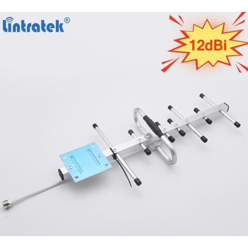 Lintratek 12dBi Antenna GSM 2G 3G 4G Outdoor antenna High Gain Yagi Antenna 900 1800 2100 2600MHZ Ariael for Signal Booster
