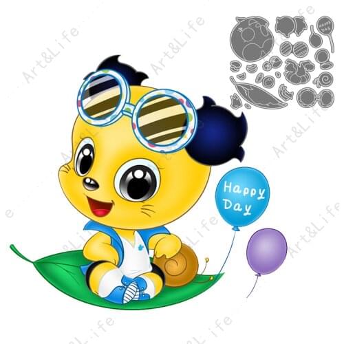 Cute Baby Hot New Metal Cutting Dies Sport Boy Stencils for Scrapbooking Album Birthday Card Embossing Cut Die Ballon Leaves