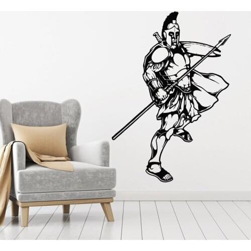 Warrior Wall Sticker Middle Ages Soldier Decal Military Army Stickers Fighter Home Decor Spartan Bedroom Living Room Decoration