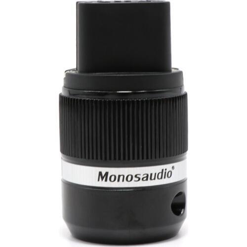 One pieces Monosaudio F120 99.998%Pure Copper 20A IEC C7 power Plug,10A-15A/ 250V plug，20A Connectors IEC Female power Plug