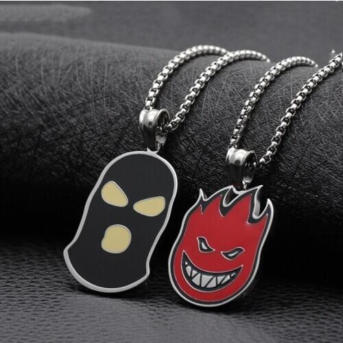 Cartoon Action Figure Stainless Steel Pendant Necklace Chain Choker Kid Childrens Gift Party Favor Fashion Sweater Jewelry