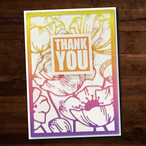 Panalisacraft Flower Frame Background Metal Cutting Dies Craft Dies Scrapbooking Card Making Album Embossing Stencil Die Cut