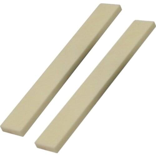 NEW 2pcs Ivory Blank Bone Classical Guitar Bridge Saddle Under Nut Unslotted 80x11x3mm for Guitar Parts DIY