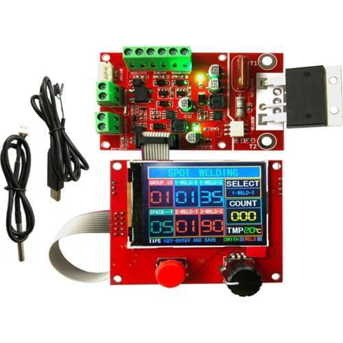 Pneumatic Spot Welder Controller with Fan & Temperature Sensor 100A Welding Controller NY-D08