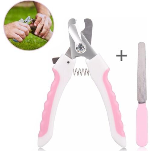 Professional Pet Dog Nail Clipper Cutter Stainless Steel Grooming Scissors Clippers for Animals Cats with Lock Size S