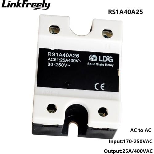 RS1A40A25 25A TRIAC AC AC SSR Relay Solid State,Output:42-440VAC Input:170-250VAC,Electrical Voltage SMD Mini Relay Module 10pcs