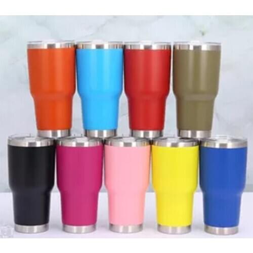 20pcs/lot 30oz Wine Tumblers Cups with Seal Lids 304 Stainless Steel Large Capacity Tumbler Vacuum Insulated Travel Coffee Mugs