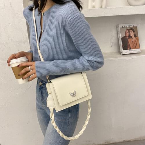 Crossbody Bag Designer Shoulder Bag Female Handbag Women Bag All-match Backpack Fashion 2021 New Trend Cute PU Leather Butterfly