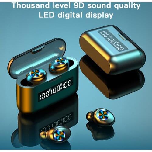 NEW X35 TWS Wireless Bluetooth Earphone Stereo Noise Canceling Headset LED Earbuds With Charging Case Touch Control SportHeadset
