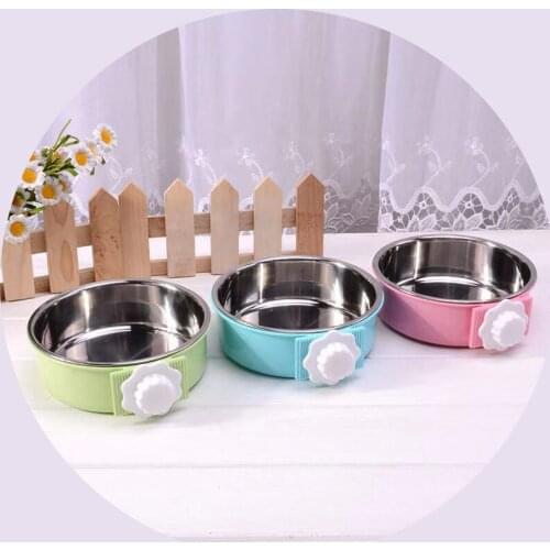 Explosive Cat Bowl Stainless Steel Pet Food Bowl Suspend Pet Bowl Fixed And Does Not Turn Pet Feeder Candy Color Cat Bowl