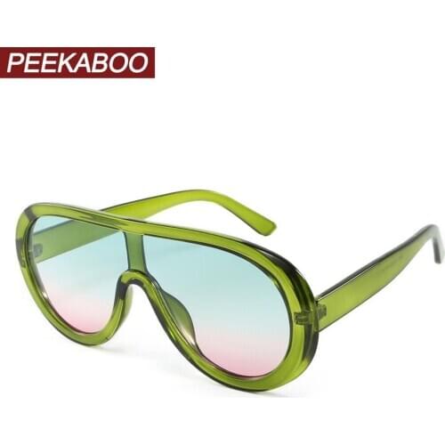 Veshion Red One Piece Sunglasses Women Green 2019 Summer Gifts Big Sun Glasses Female Male Gradient Lens Uv400 Dropshipping
