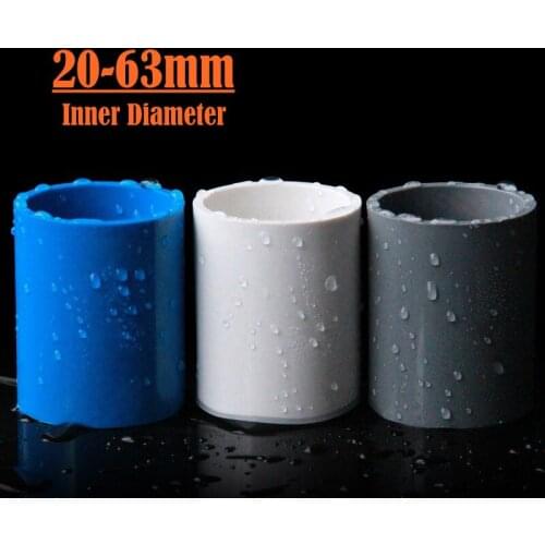 1pcs PVC White I.D 20mm~ 50mm Straight Connector for Garden Irrigation Watering Aquarium Pipe/Tube Parts UPVC pipe Adapter