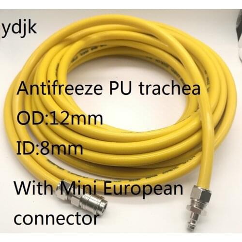 10/15/20meters PU trachea 12mm x 8mm Polyurethane Air Compressor Hose 12x8 mm Flexible Tube 12*8mm With Mini European connector