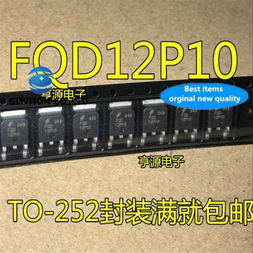 20Pcs FQD12P10 12P10 TO-252 -100V -12A in stock 100% new and original