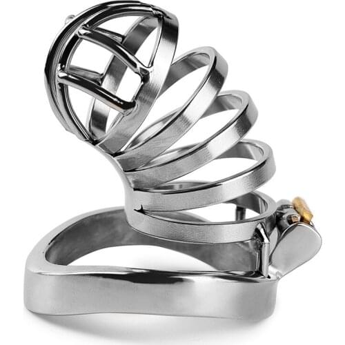 2021 Metal Cock Cage Sexy for Men Chastity Device Penis Ring Cover Lock Chastity Belt Couples Gay Adult Game Bdsm Sex Toys