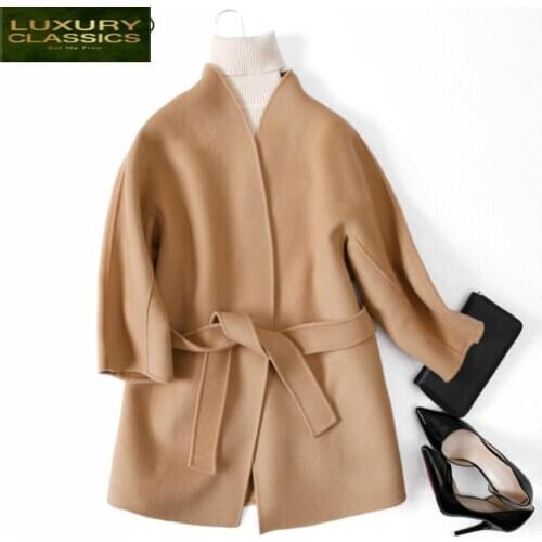 2021 Coat Winter Women Coat Autumn Double-faced Wool Jacket Elegant Ladies Clothes Spring Jackets Casaco Feminino LWL686