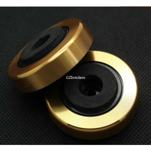 4PCS 45*15 Classic silvergold aluminum Audio amplifier Speaker damping pads Computer machine feet Free ship