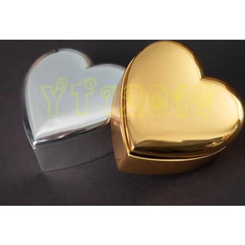 50pcs Custom Personalized Wedding / Valentines Engagement Sliver plate metal Ring Bearer Box, Rustic Wedding Ring Box Holder