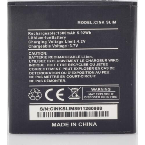 ALLCCX battery cink slim for Wiko BLUSH Cink Slim CINK SLIM 2 IGGY N270 Sublim with goodquality
