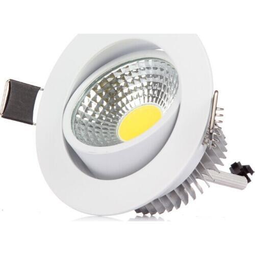 Free Shipping 7W Dimmable COB Led Ceiling Down lights COB Led Recessed Downlight 7W Spot Lamp Indoor Lighting for Home