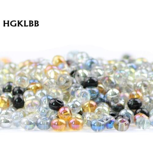 HGKLBB 100pcs Earrings Austrian crystal beads 4x6mm Round fashion Loose glass beads for Jewelry Making bracelet DIY accessories
