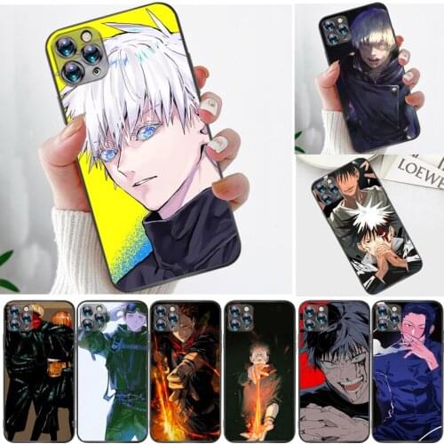 Jujutsu Kaisen Fushiguro Megumi Sukuna Yuji Itadori Satoru Gojo Phone Case For iPhone 11 11Pro MAX Carcasa Cases Back Cover
