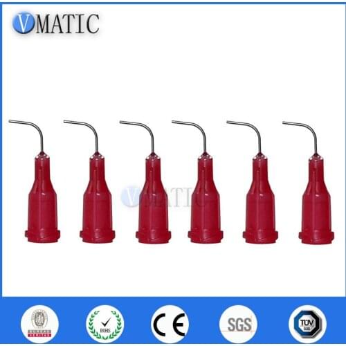 High Quality 25G Red 0.5'' Length 90 Degree Bend Bent Dispensing Blunt End Stainless Steel Needle Tips 1/2 Inch