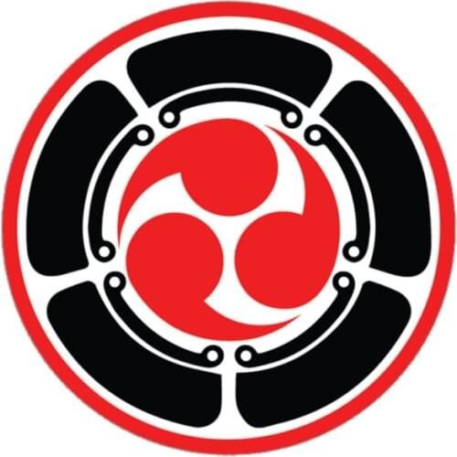 Personality Lovely Mitsu Tomoe Japanese Triad Car Sticker Motorcycle Stickers KK Vinyl Sunscreen Anti-UV PVC Apply To Car Window