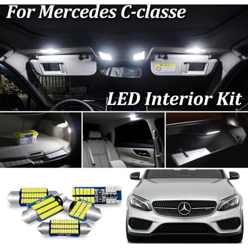 KAMMURI White Canbus For Mercedes Benz C class W202 W203 W204 W205 S202 S203 S204 S205 CL203 C204 C205 LED Interior Light Kit