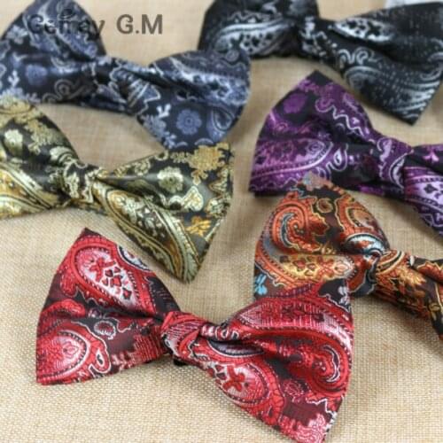 Fashion Cashew flowers Classic Bowtie for man Neckwear Adjustable Wedding Bow Ties Polyester Mans Bowties
