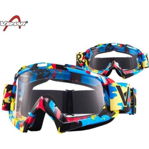 VEMAR Motorcycle Goggles Ski Glasses Motocross Goggles Racing Eyewear Snowboard Glasses Colorful Lens Glasses Single Lens