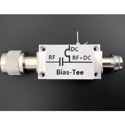N Head RF Feeder RF DC Block Bias Tee 10MHz-6GHz
