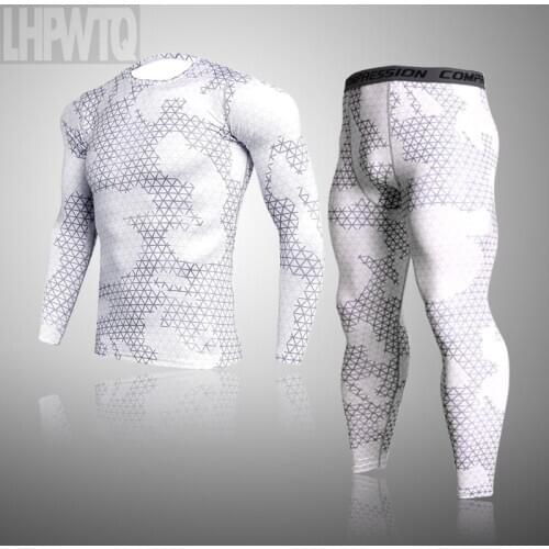 2020 New Quick Dry Camouflage Mens Mens Thermal underwear Compression Sports Suits Tights Clothes Gym Fitness Sportswear