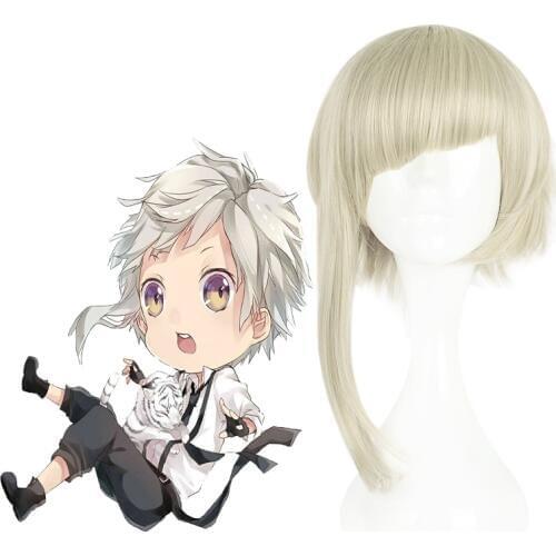 Anime Bungo Stray Dogs Cosplay Wigs Atsushi Nakajima Cosplay Wig Heat Resistant Synthetic Wig Hair Halloween Bungou Stray Dogs