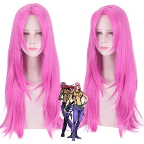 Anime JOJOs Bizarre Adventure Cosplay Wig iavolo KING CRIMSON JOJO Golden Wind Cosplay Wig Halloween Party Head Wigs