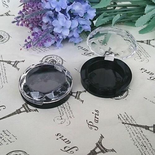 Plastic Powder/Blush Jar With Aluminium Tray Empty Small Cosmetic Box Packaging F047