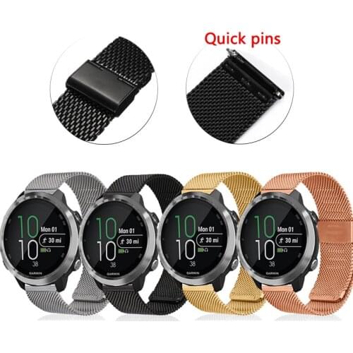 Milanese Stainless Steel Band Strap For Garmin Forerunner 645 645M 245 245M Watchbands 20mm 22mm